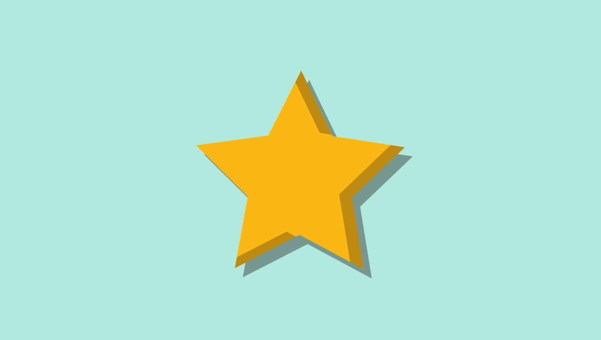 A yellow star